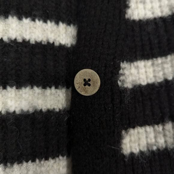 Slate & Willow Black White Stripe Cardigan Sweater Size XS - Picture 5 of 8